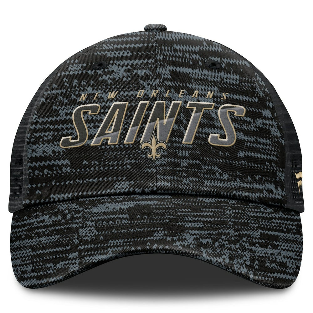 New Orleans Saints Challenge Trucker Adjustable Hat - Heather Black for sale