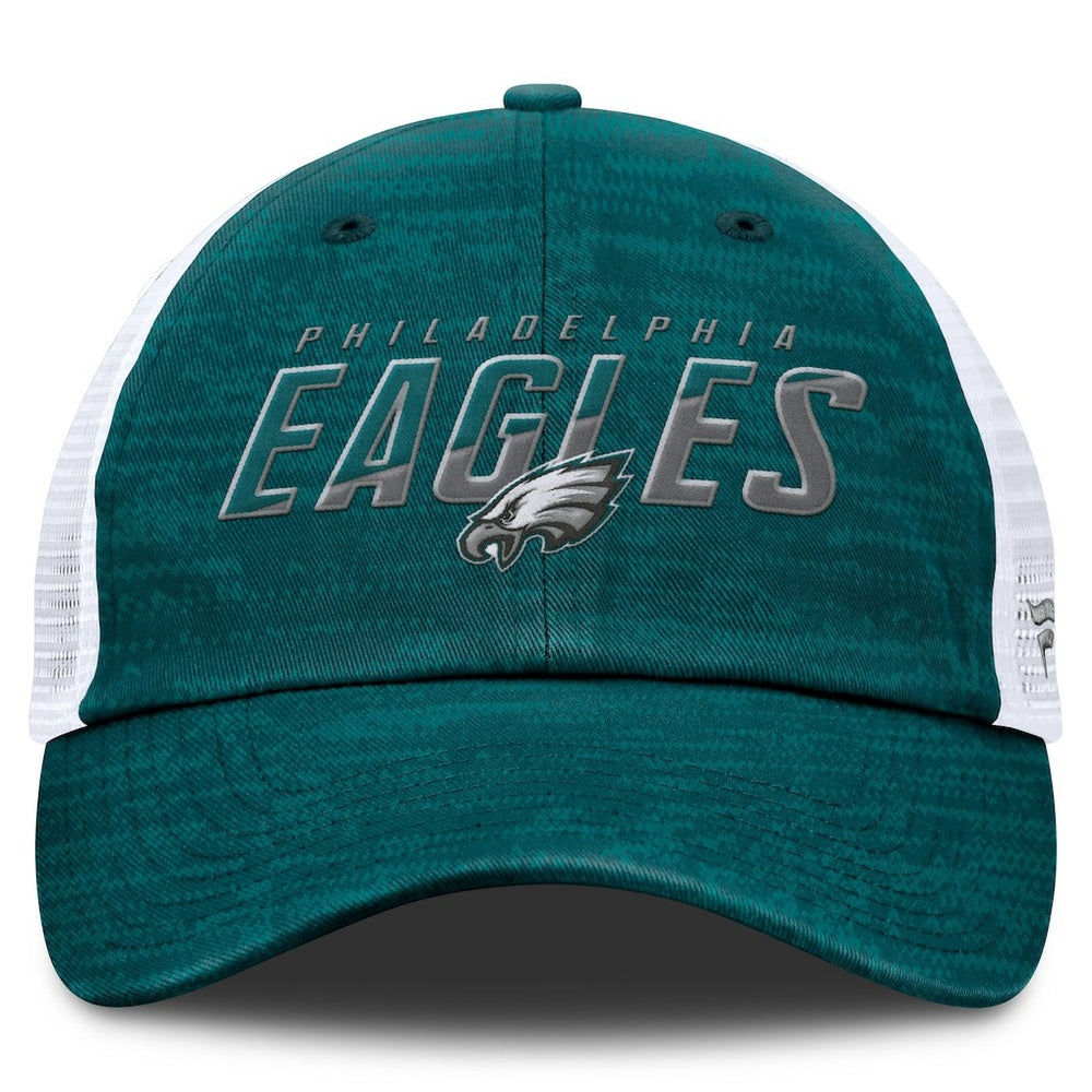 Philadelphia Eagles Challenge Trucker Adjustable Hat - Heather Midnight Green outlet