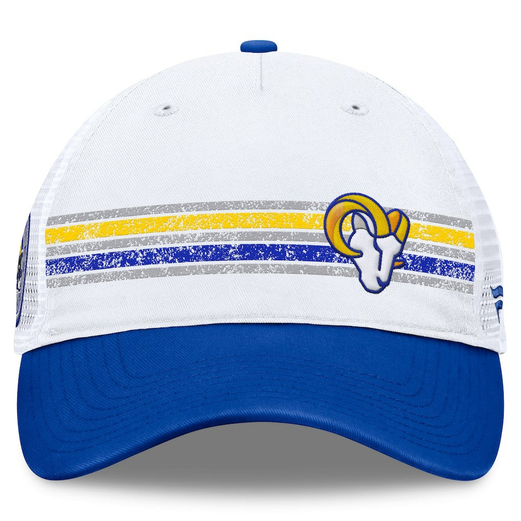 Los Angeles Rams Flawless Stripe Adjustable Hat - White/Royal for sale