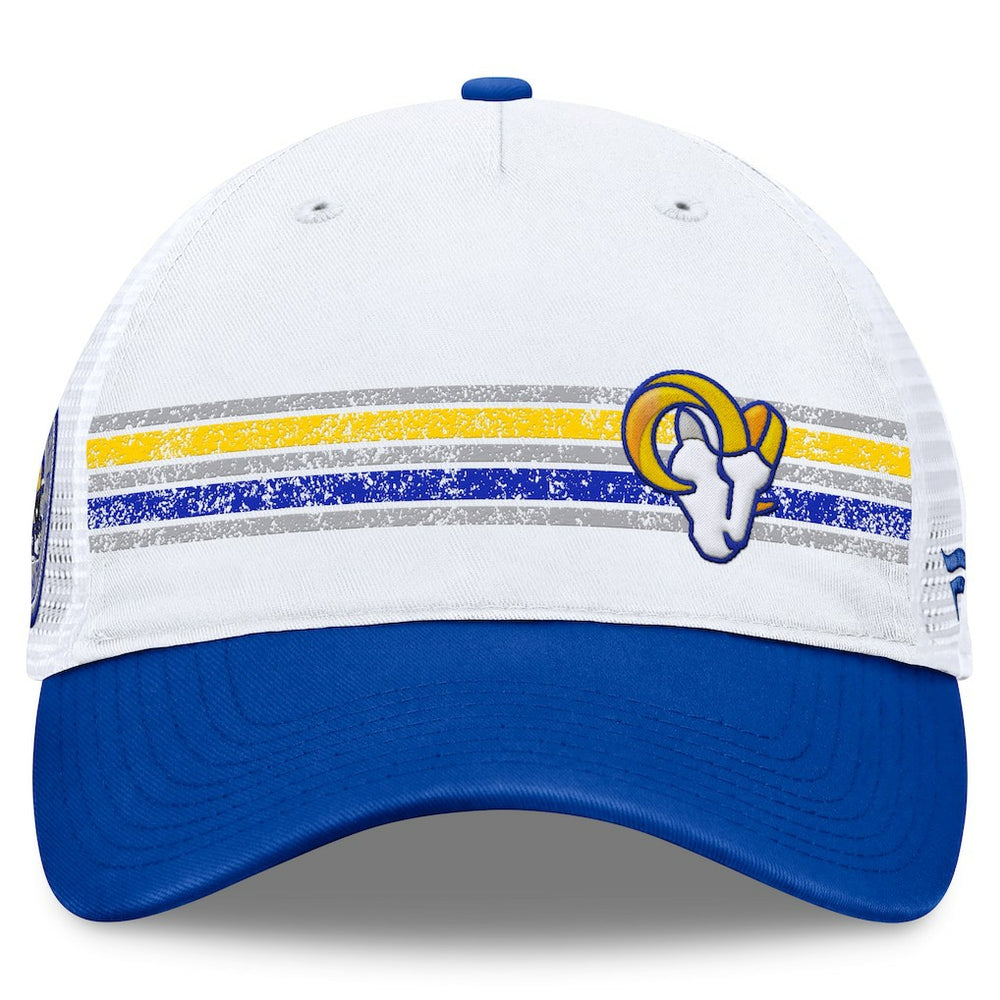 Los Angeles Rams Flawless Stripe Adjustable Hat - White/Royal for sale