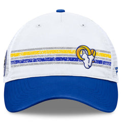 Los Angeles Rams Flawless Stripe Adjustable Hat - White/Royal for sale