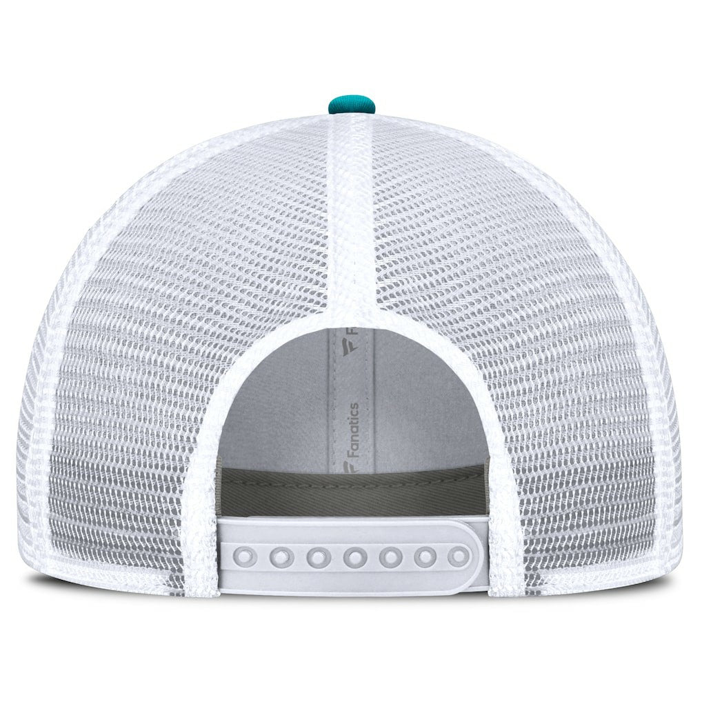 Miami Dolphins Flawless Stripe Adjustable Hat - White/Aqua on sale