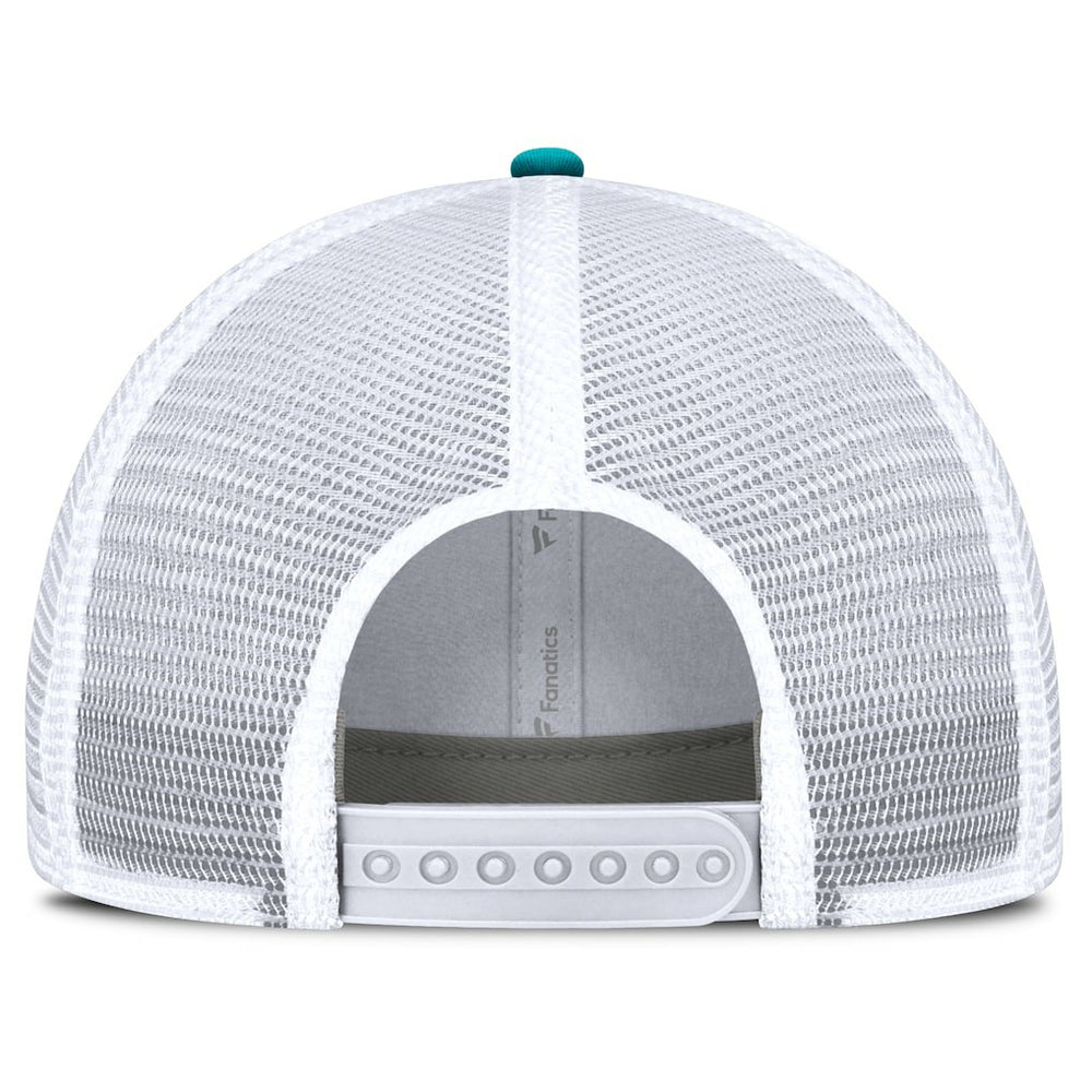 Miami Dolphins Flawless Stripe Adjustable Hat - White/Aqua on sale