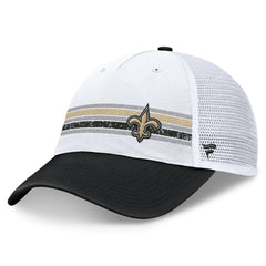 New Orleans Saints Flawless Stripe Adjustable Hat - White/Black cheap
