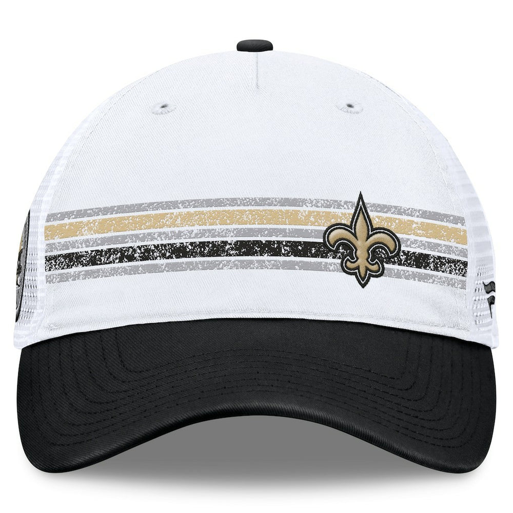 New Orleans Saints Flawless Stripe Adjustable Hat - White/Black cheap