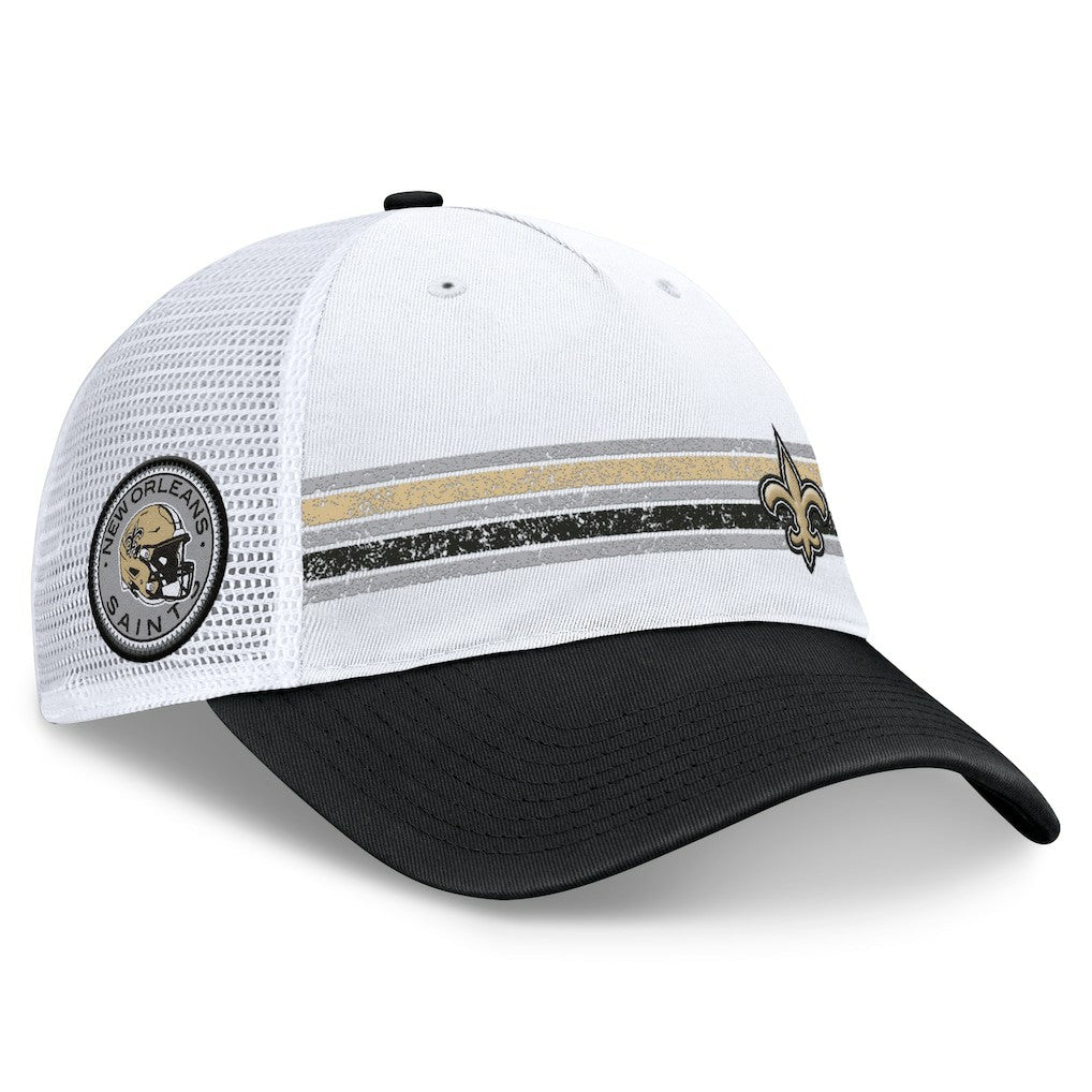 New Orleans Saints Flawless Stripe Adjustable Hat - White/Black cheap