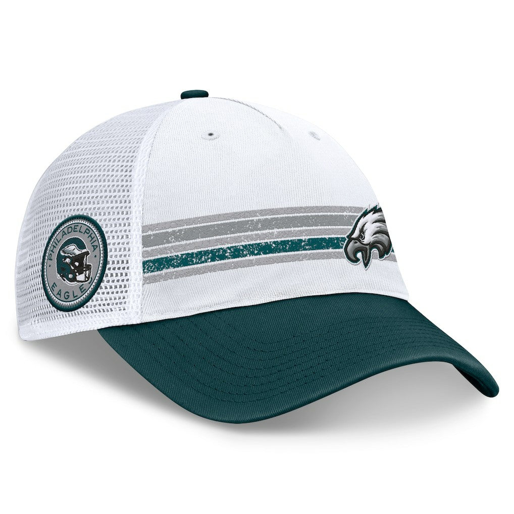 Philadelphia Eagles Flawless Stripe Adjustable Hat - White/Midnight Green outlet