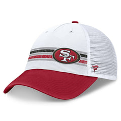 San Francisco 49ers Flawless Stripe Adjustable Hat - White/Scarlet for sale