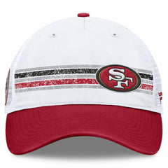 San Francisco 49ers Flawless Stripe Adjustable Hat - White/Scarlet for sale