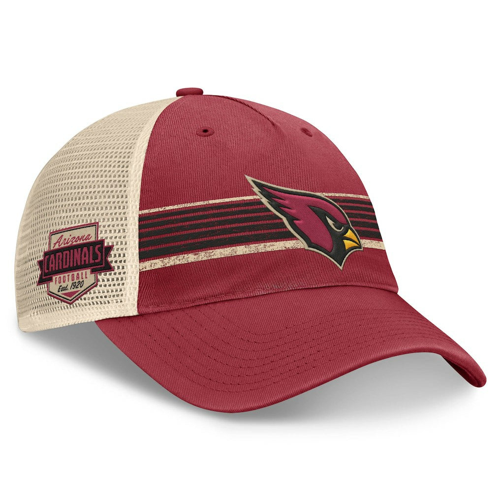 Arizona Cardinals Center Stripe Trucker Adjustable Hat - Cardinal/Natural outlet