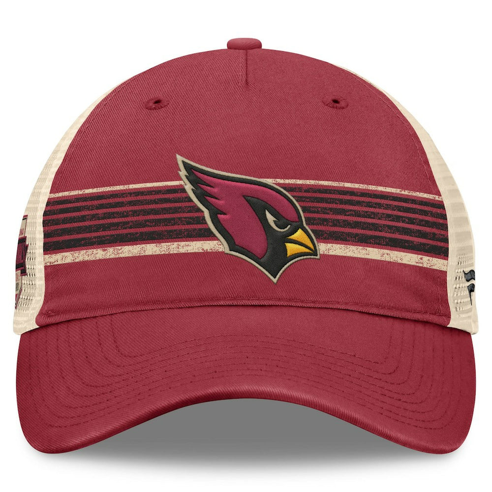 Arizona Cardinals Center Stripe Trucker Adjustable Hat - Cardinal/Natural outlet
