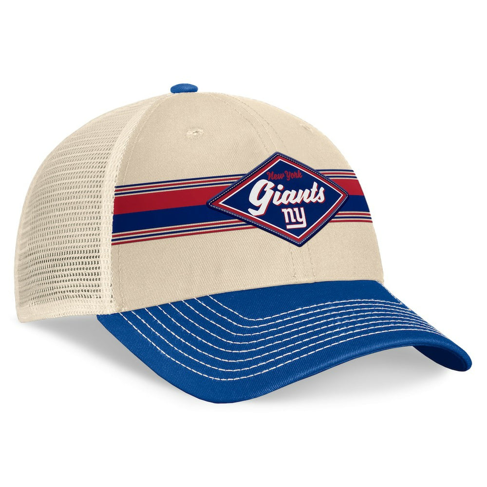 New York Giants Diamond Stripe Trucker Adjustable Hat - Natural/Royal outlet