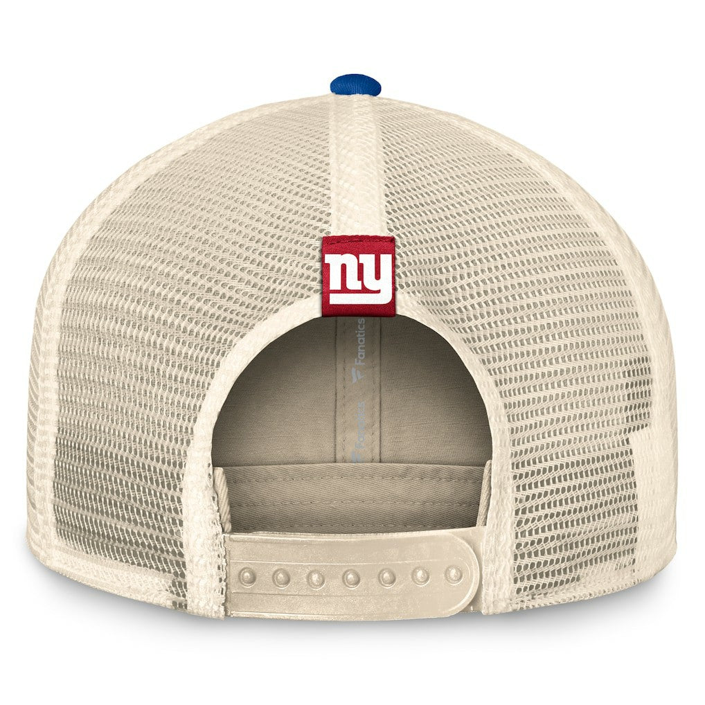 New York Giants Diamond Stripe Trucker Adjustable Hat - Natural/Royal outlet