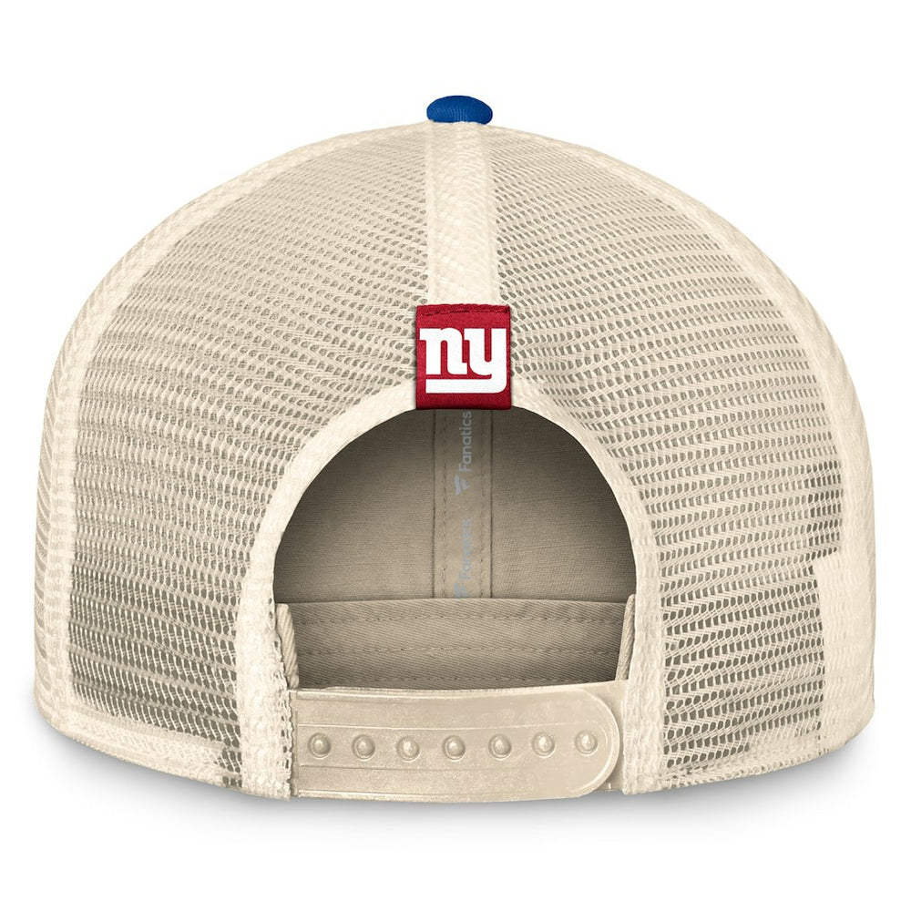 New York Giants Diamond Stripe Trucker Adjustable Hat - Natural/Royal outlet