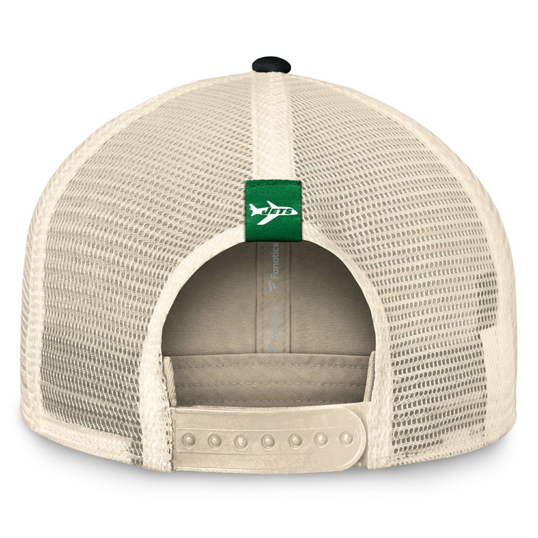 New York Jets Diamond Stripe Trucker Adjustable Hat - Natural/Black outlet