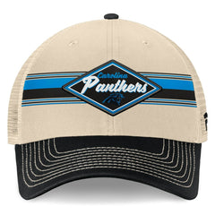 Carolina Panthers Diamond Stripe Trucker Adjustable Hat - Natural/Black online