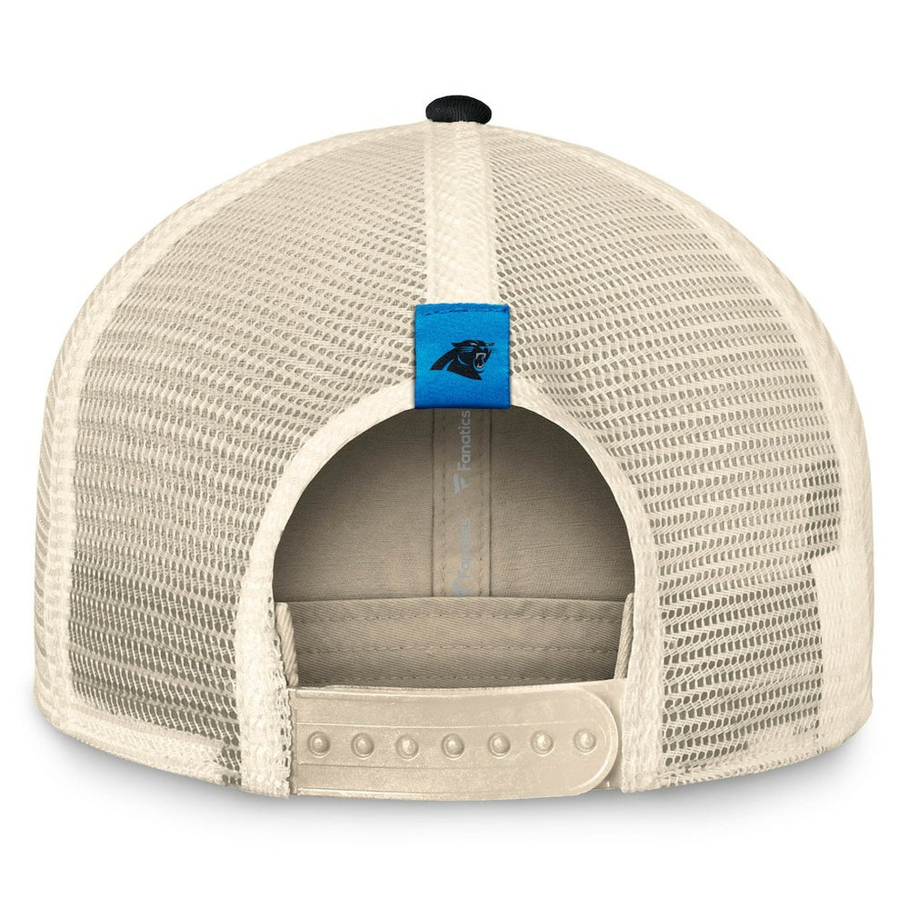 Carolina Panthers Diamond Stripe Trucker Adjustable Hat - Natural/Black online