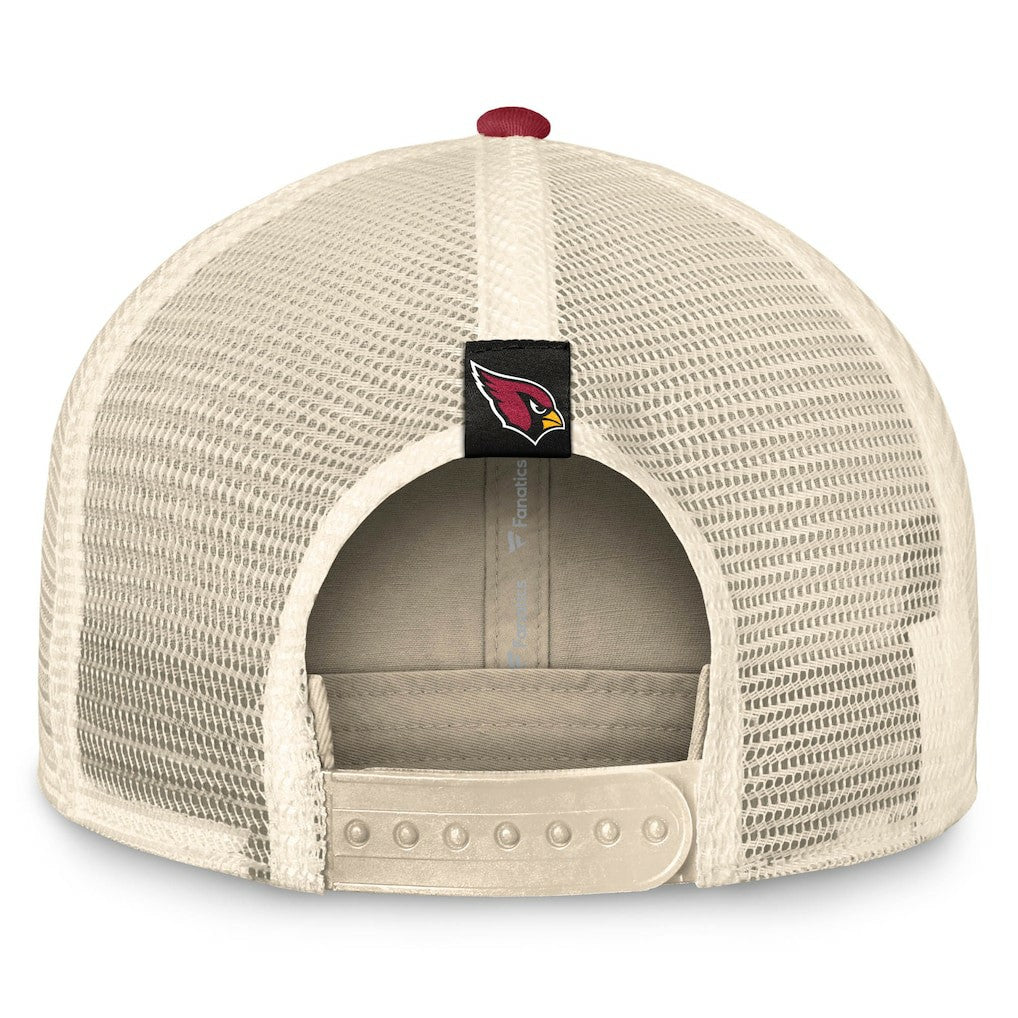 Arizona Cardinals Diamond Stripe Trucker Adjustable Hat - Natural/Cardinal outlet