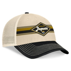 Jacksonville Jaguars Diamond Stripe Trucker Adjustable Hat - Natural/Black cheap