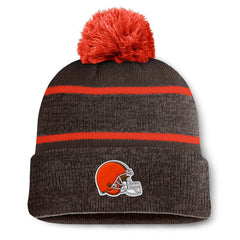 Cleveland Browns Holding Cuffed Knit Hat with Pom - Brown outlet