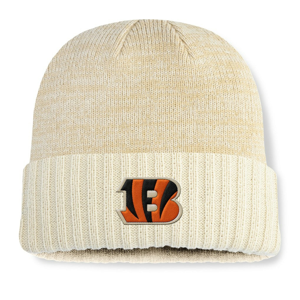 Cincinnati Bengals Block Cuffed Knit Hat - Cream sale