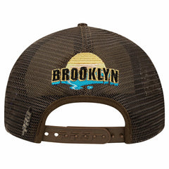 Brooklyn Nets Pro Standard Glint Sunset Snapback Hat - Cream/Brown discount