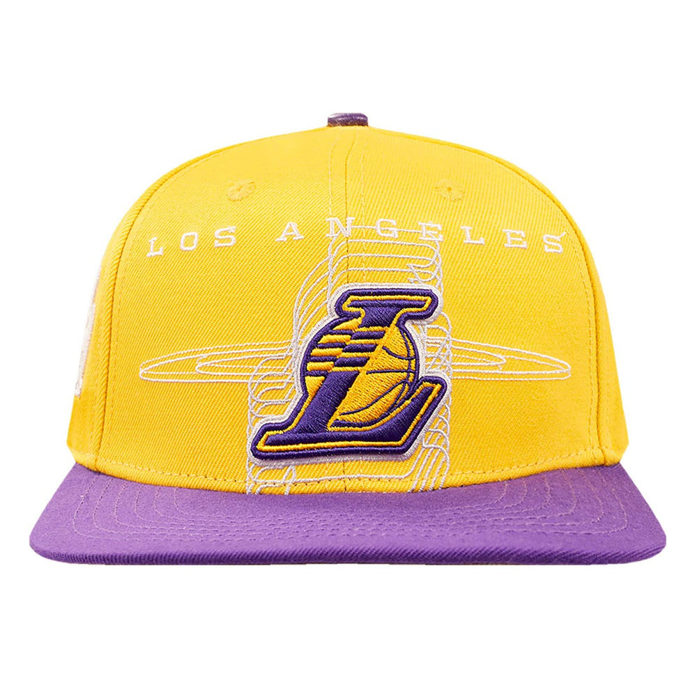 Los Angeles Lakers Pro Standard Logo Morph Snapback Hat - Gold/Purple discount