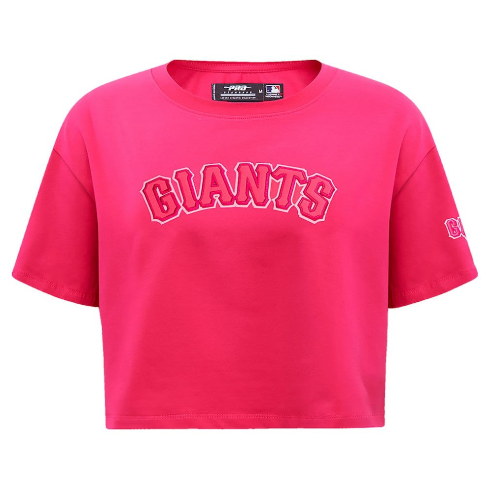 San Francisco Giants Pro Standard Women's Triple Pink Boxy Cropped T-Shirt - Pink