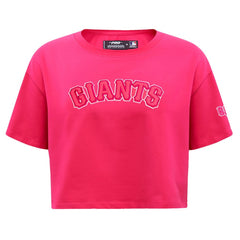 San Francisco Giants Pro Standard Women's Triple Pink Boxy Cropped T-Shirt - Pink