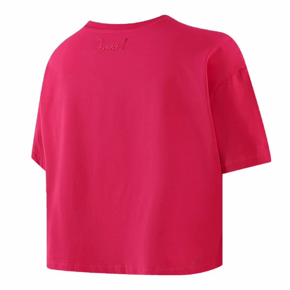 Boston Red Sox Pro Standard Women's Triple Pink Boxy Cropped T-Shirt - Pink