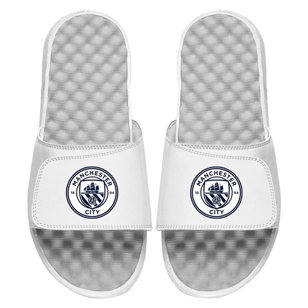 Manchester City ISlide Primary Logo Slide Sandals - White cheap