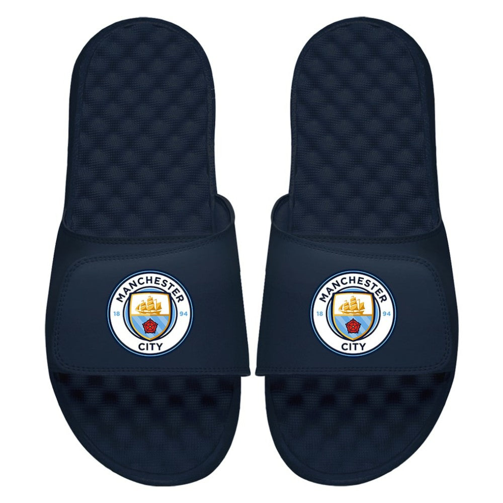 Manchester City ISlide Primary Logo Slide Sandals - Navy online