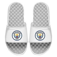 Manchester City ISlide Primary Logo Slide Sandals - White on sale