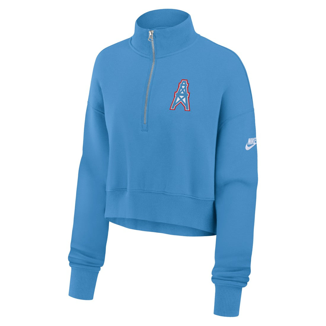Tennessee Titans Women's Rewind Phoenix Half-Zip Sweatshirt - Light Blue | Nike for sale