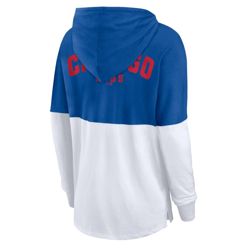 Chicago Cubs Women's Backup Option Pullover Hoodie - Royal/White