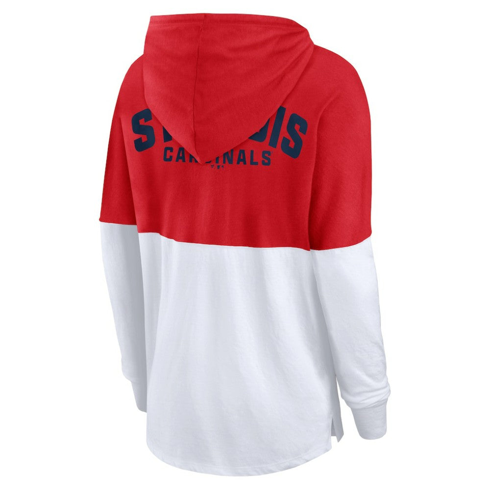 St. Louis Cardinals Women's Backup Option Pullover Hoodie - Red/White