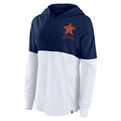 Houston Astros Women's Backup Option Pullover Hoodie - Navy/White