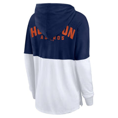 Houston Astros Women's Backup Option Pullover Hoodie - Navy/White