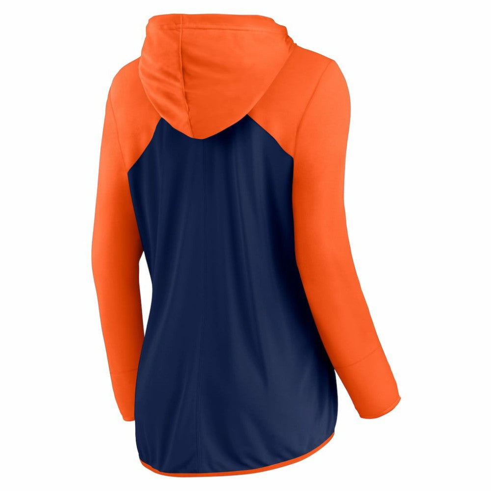 Houston Astros Women's Script Sleeve Full-Zip Hoodie - Navy/Orange