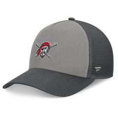 Pittsburgh Pirates A-Frame Trucker Adjustable Hat - Gray/Graphite