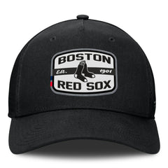 Boston Red Sox Team Patch A-Frame Trucker Snapback Hat - Black