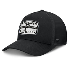 Pittsburgh Pirates Team Patch A-Frame Trucker Snapback Hat - Black