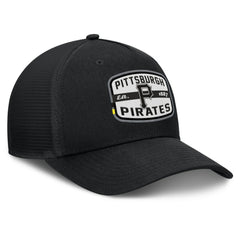 Pittsburgh Pirates Team Patch A-Frame Trucker Snapback Hat - Black