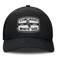 Chicago White Sox Team Patch A-Frame Trucker Snapback Hat - Black