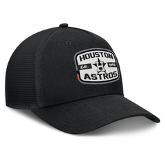 Houston Astros Team Patch A-Frame Trucker Snapback Hat - Black