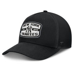 New York Yankees Team Patch A-Frame Trucker Snapback Hat - Black