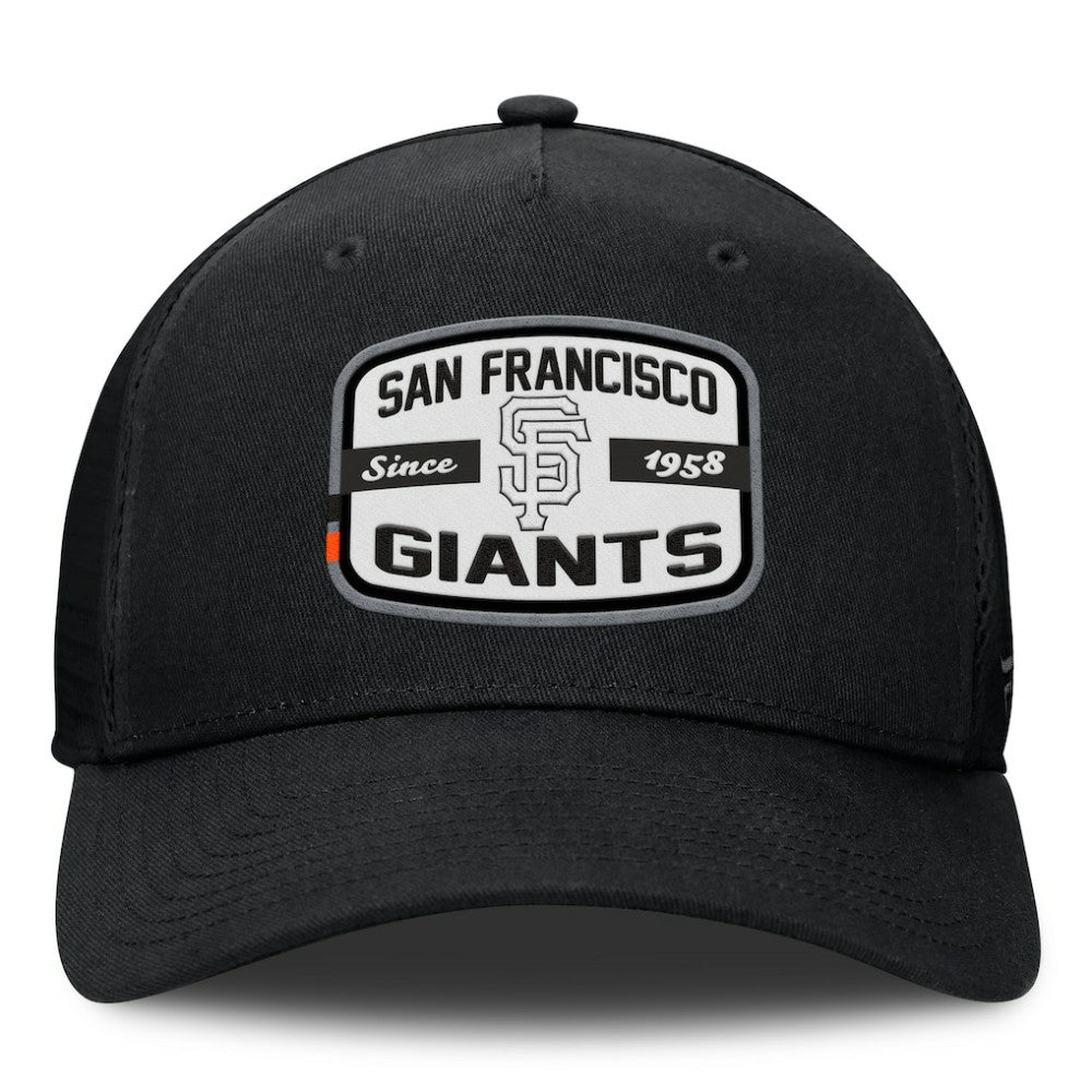 San Francisco Giants Team Patch A-Frame Trucker Snapback Hat - Black