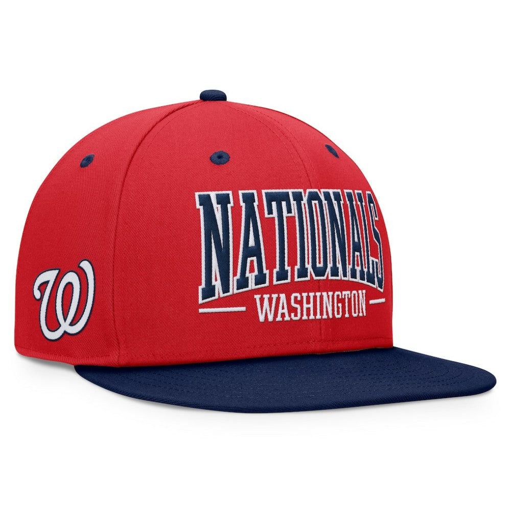 Washington Nationals Fundamental Bold Snapback Hat - Red/Navy