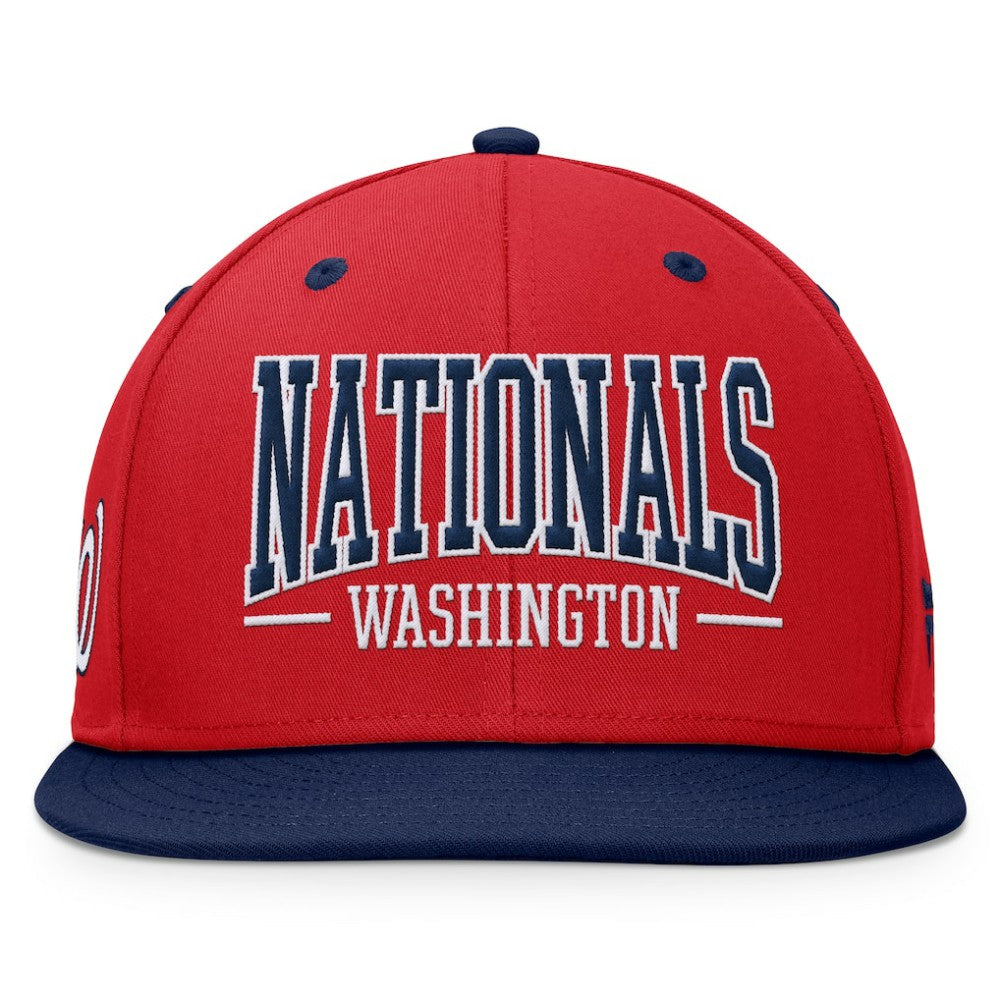 Washington Nationals Fundamental Bold Snapback Hat - Red/Navy