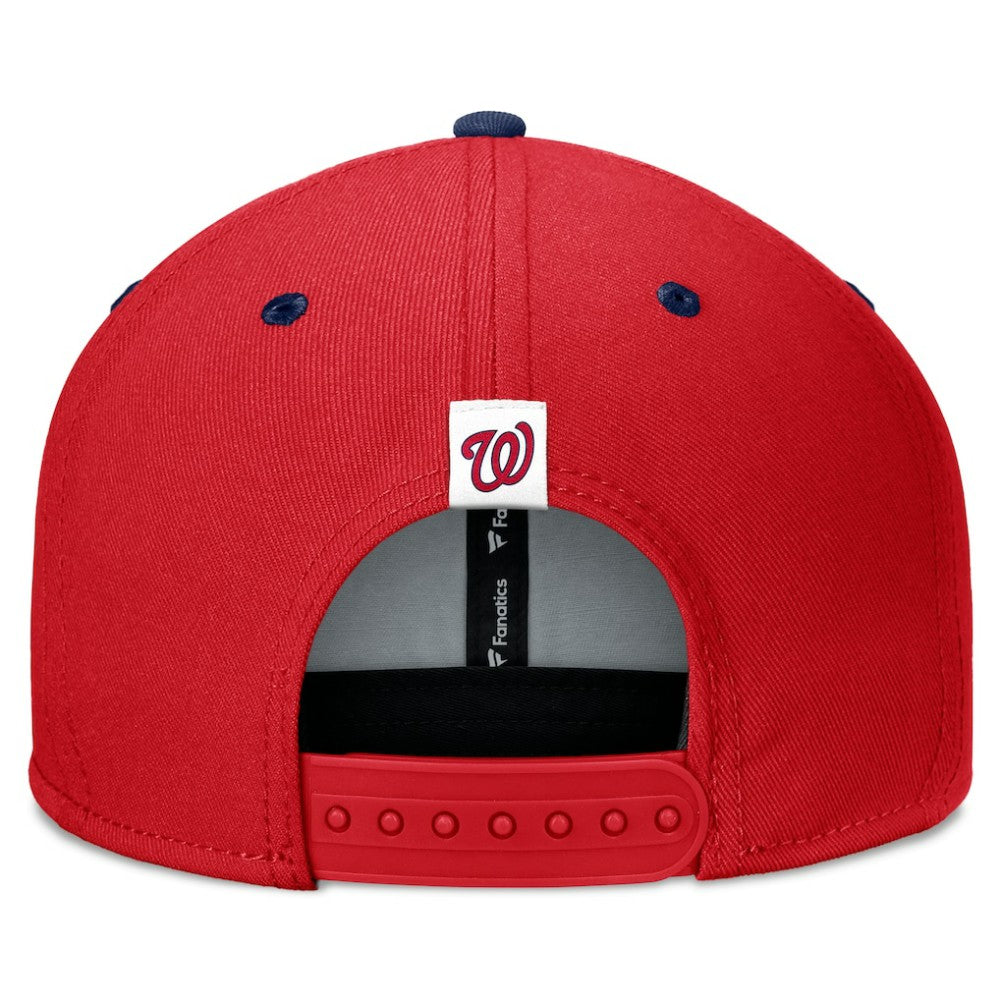 Washington Nationals Fundamental Bold Snapback Hat - Red/Navy